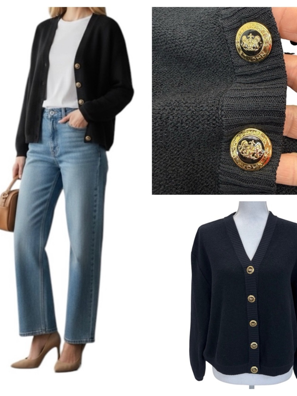 St. John Cardigan Medium Black